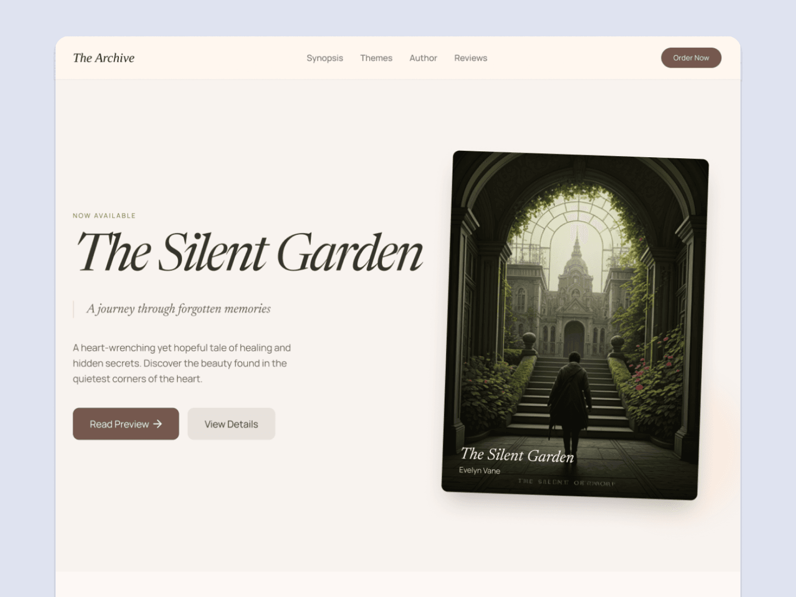 Book Landing Page preview