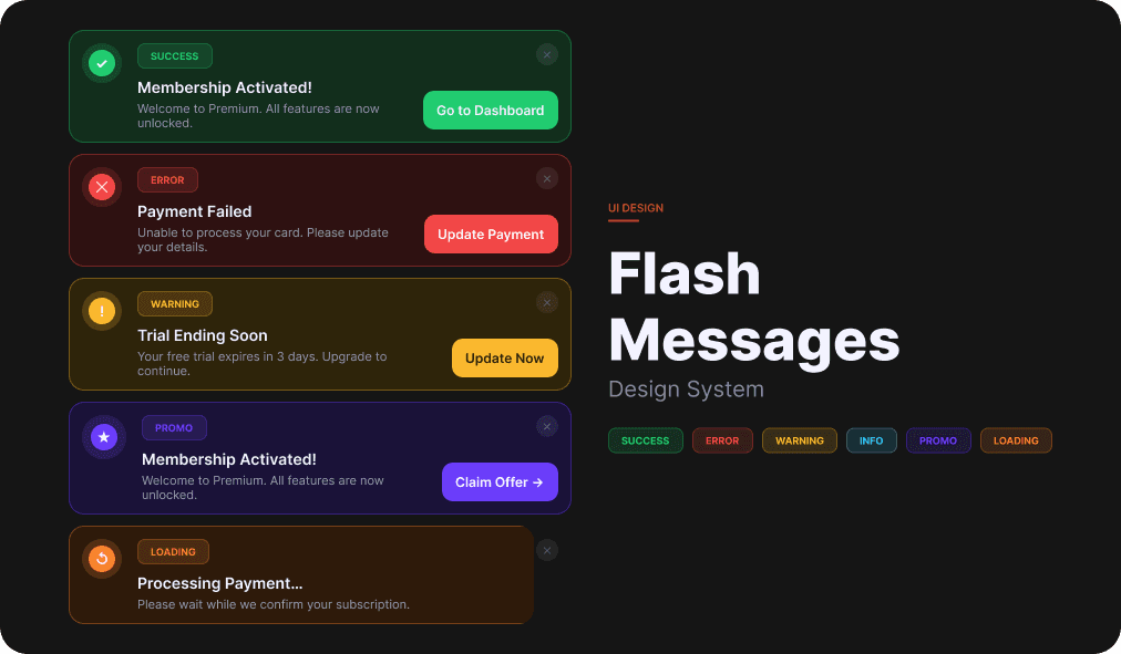 Flash Messages preview