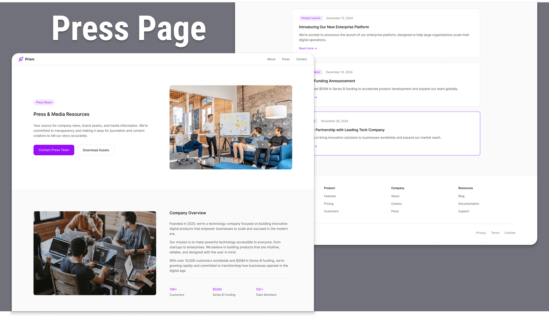 Press Page preview